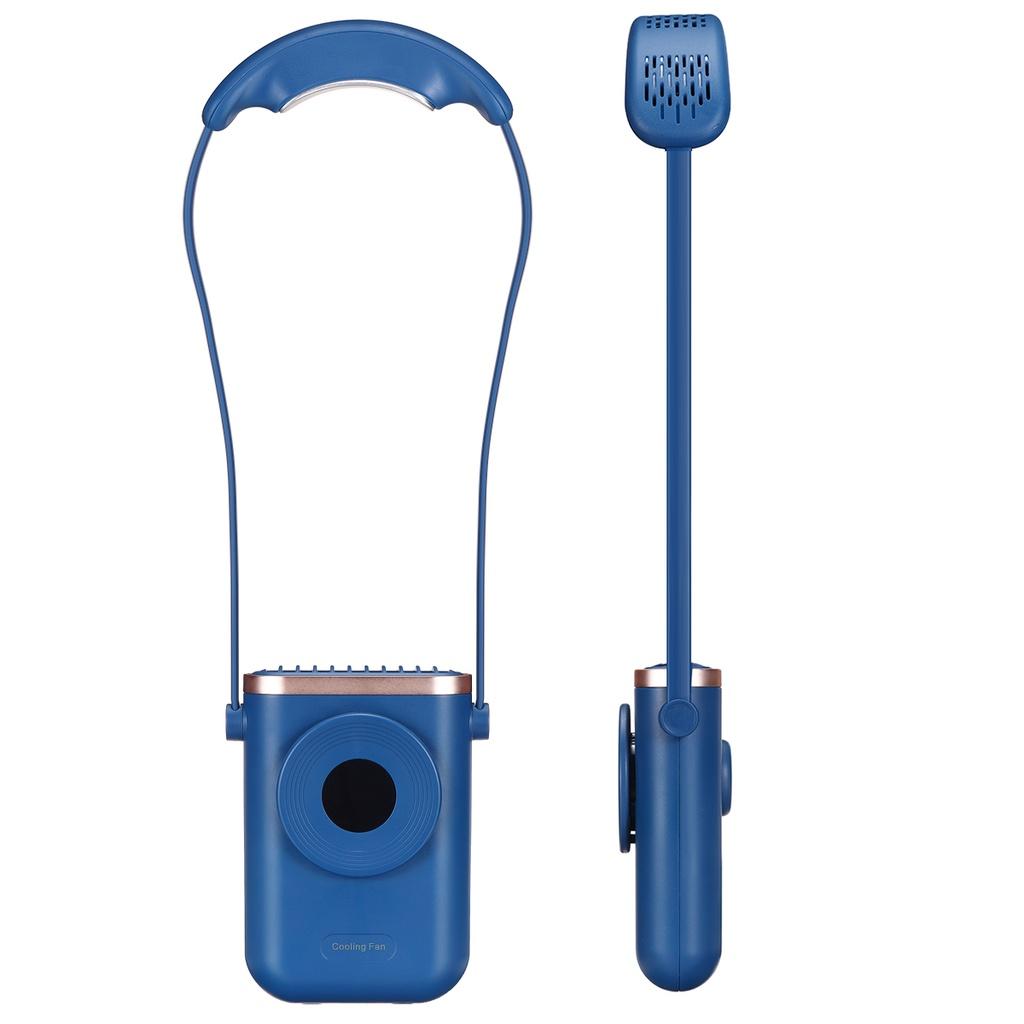 3 Gear Portable Neck Fan Mini Fan Personal Cooling Hands Free USB Rechargeable Bladeless Lazy Hanging Fan