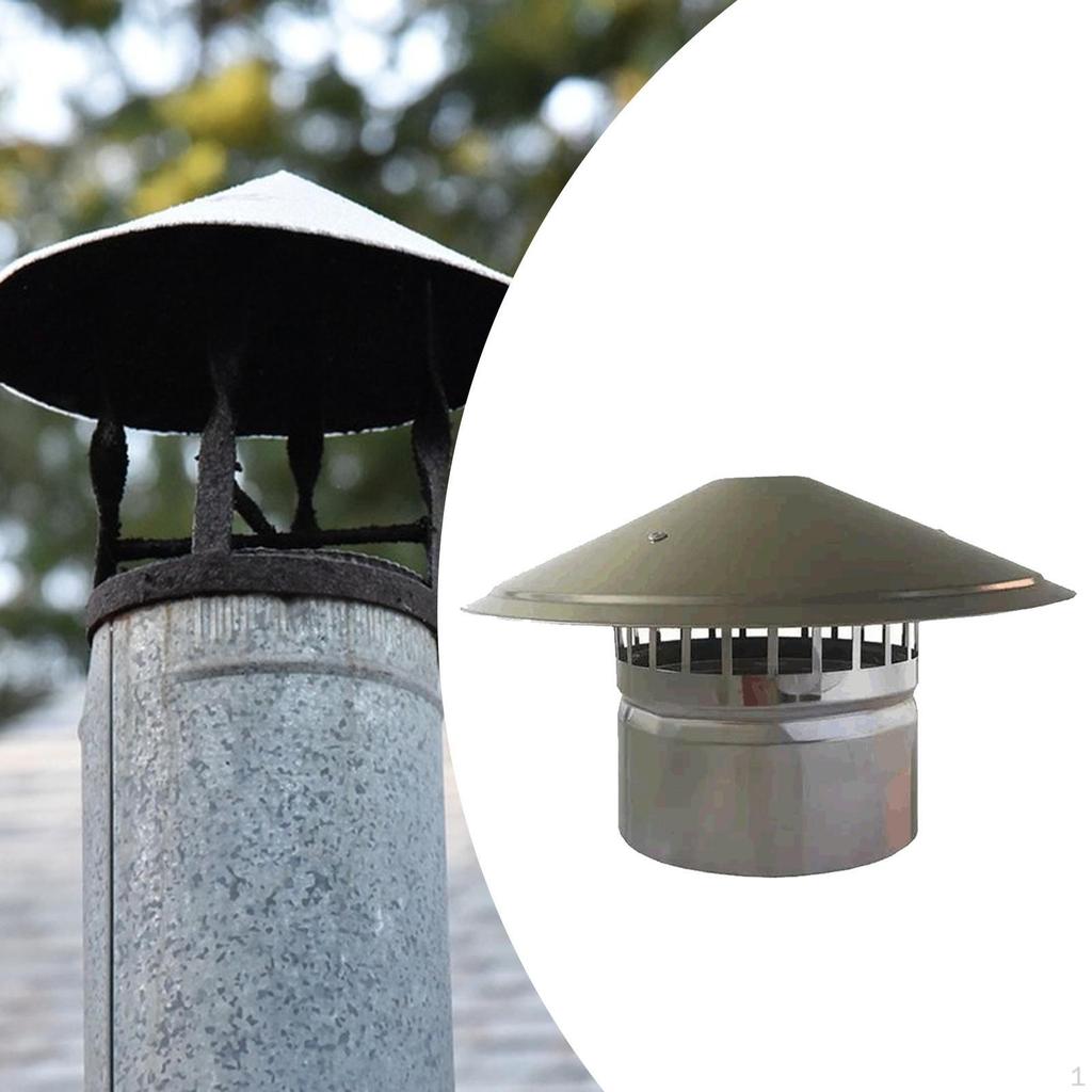 Chimney Cap Roof Vent Weatherproof Snow Dust Protection Rainproof Cover Flue Rain