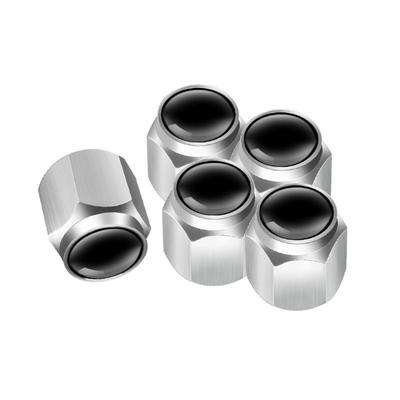 Tappi per Valvole Pneumatici Esagonali Metallo Sigillo in Gomma Antipolvere Tappi Ruote Auto Fissaggio Rapido per Vari Veicoli