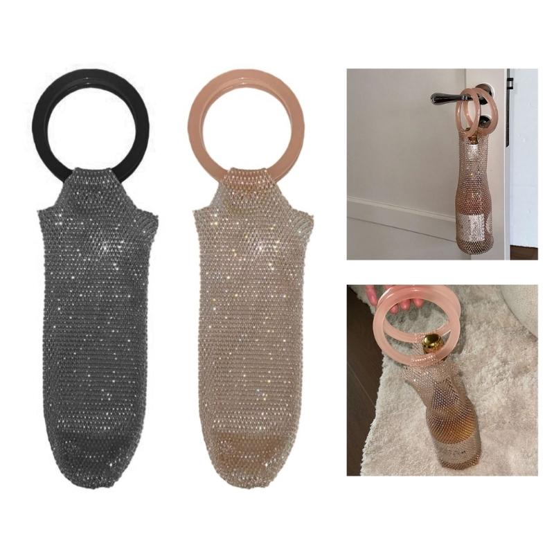 Elegant Glittering Wine Carry Bag for 750ml Bottles and Travel Mugs Featuring Comfortable Handles and Elegant Design