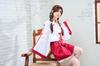 Clearstone Halloween Cosplay Costume - Women's Haori Shrine Maiden Costume (Red)