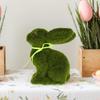Easter Moss Bunny Tabletop Sculpture Ornament Easter Decoration Bunny Statue Holiday Animal Statue for Spring Easter Home Table