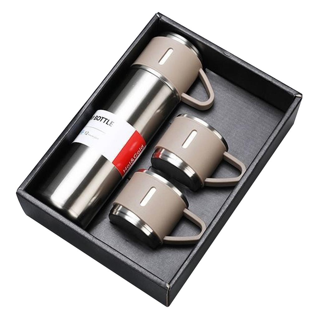 Simple Stainless Steel Insulated Water Bottles Set Rustproof Stainless Steel Vacuum Flask Coffee Tumblers Perfect Gift Idea