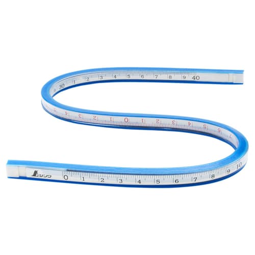 

Shinwa Sokutei Flexible Curved Ruler with Graduations, 40cm, 74845