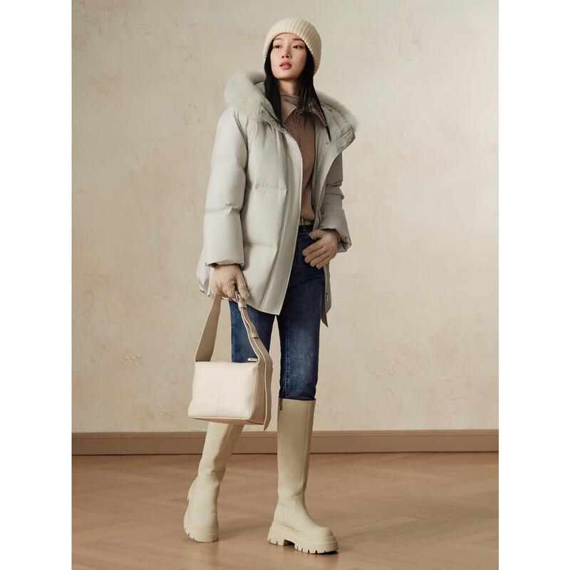 Jiuzi Anna Kou Puffy Fur Collar Women's Duck Down Jacket