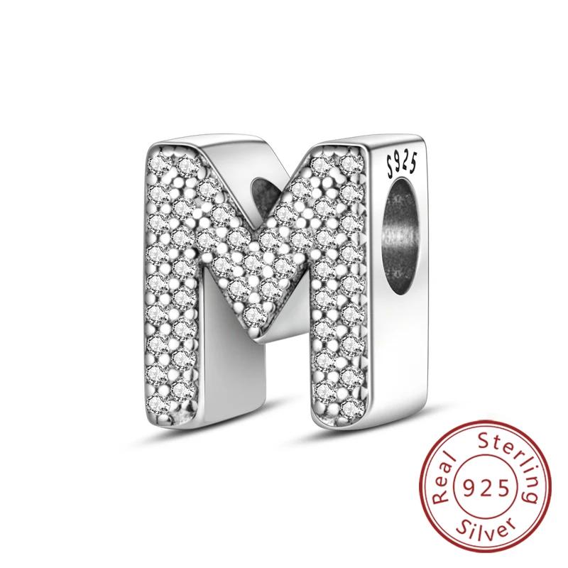 Charms Fit Original Bracelet A-Z Alphabet Charms Beads Copper 26 Letters Charm For Women Girl Diy Fine Jewelry Gift