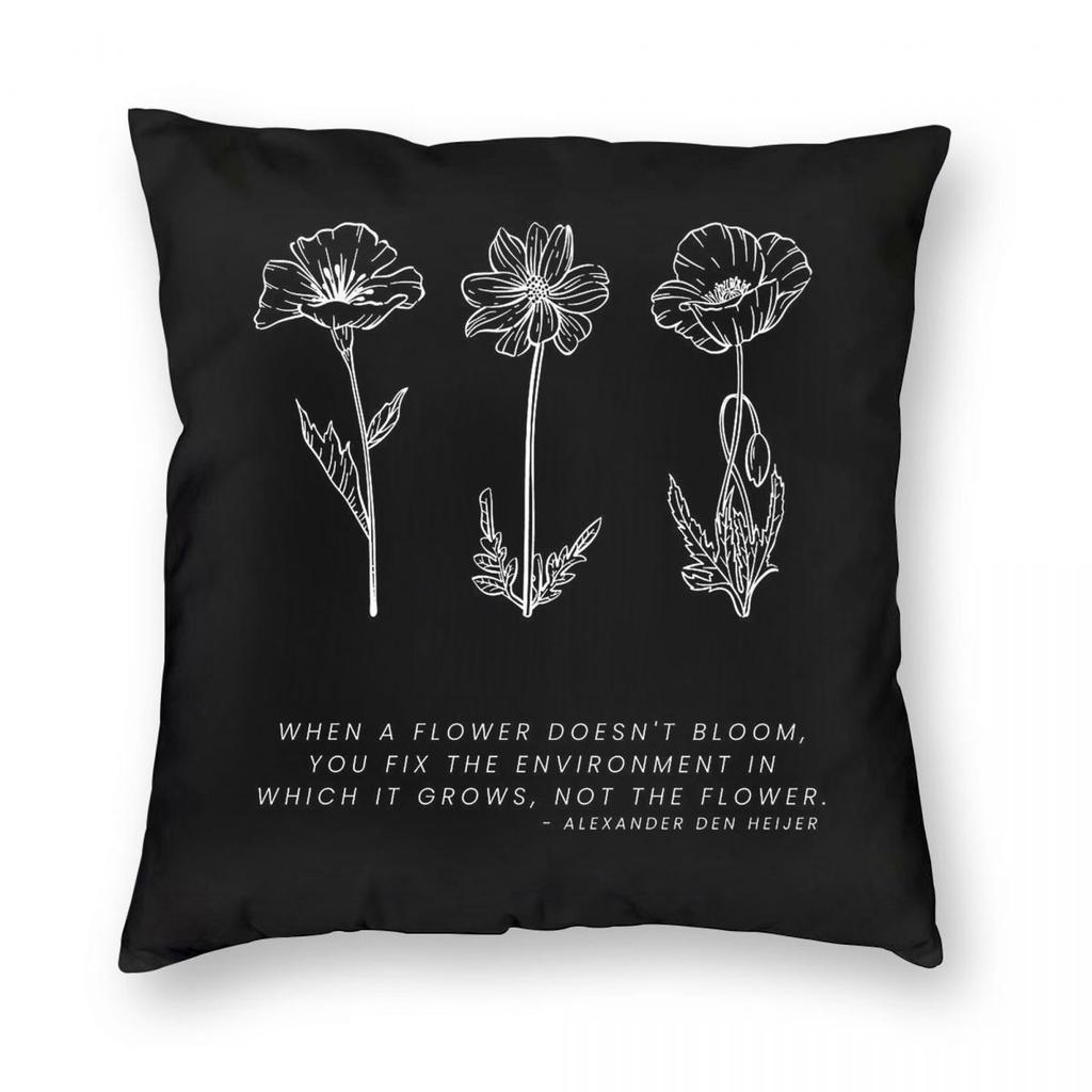 Mental Health Matters Square Pillowcase Polyester Linen Velvet Pattern Zip Decorative Throw Pillow Case Room Cushion Cover