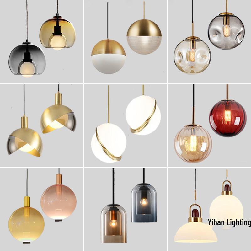 Nordic Modern Pendant Light – Minimalist Glass Fixture for Coffee Shops, Bedside, Bar Counters