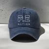Lightweight Breathable Baseball Cap with P E NATION Letter Print  Casual Unisex Hat for Outdoor Travel Beach