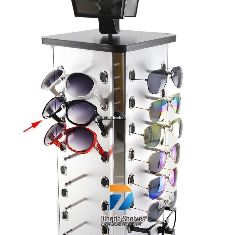 Rotatable Eyeglass Display Stand – Round Tabletop for Sunglasses and Frames
