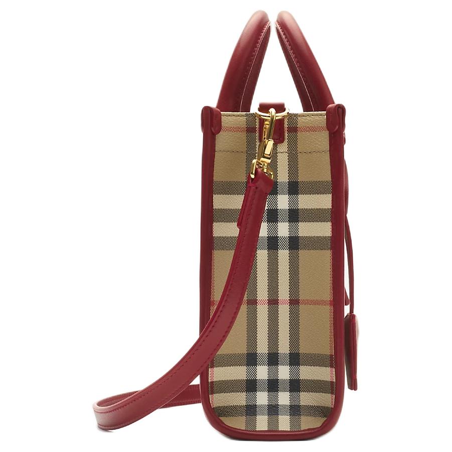 Burberry Freya Logo Classic Tote Bag Shopping Bag Women tote Beige Red 81162811