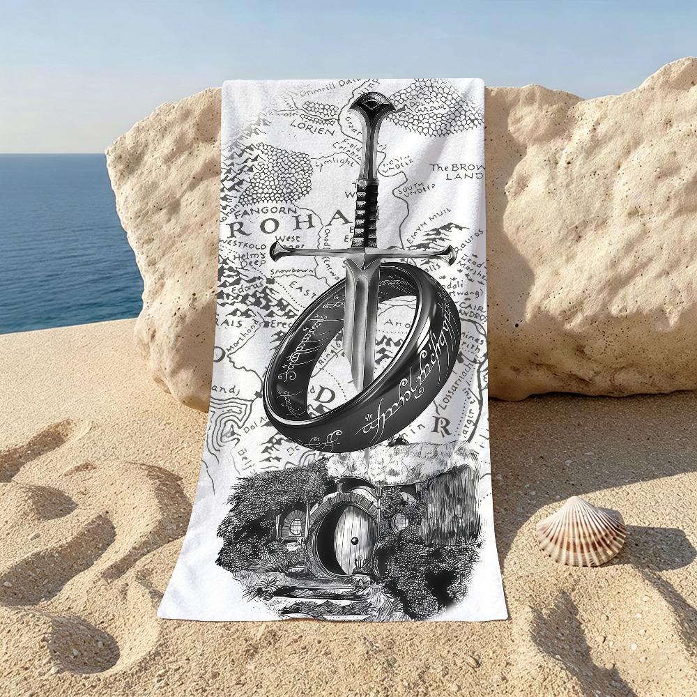 Hot Movie The L-Lord Of The R-rings Towel Towels For Beaches Yoga Studios Gyms Hot Springs Swimming Pools And Picnics