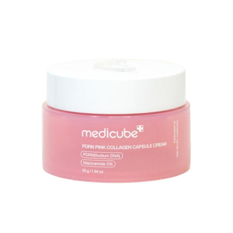 Medicube PDRN Pink 4-Step Set (Collagen Night Wrapping Mask 75ml + Cica Soothing Toner 250ml + Pink Ampoule 30ml + [NEW] Collagen Capsule Cream 55g)
