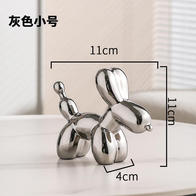 European Ceramic Gold-plated Balloon Dog Decoration Home Decoration Living Room Decoration Creative Animal Desktop Decoration