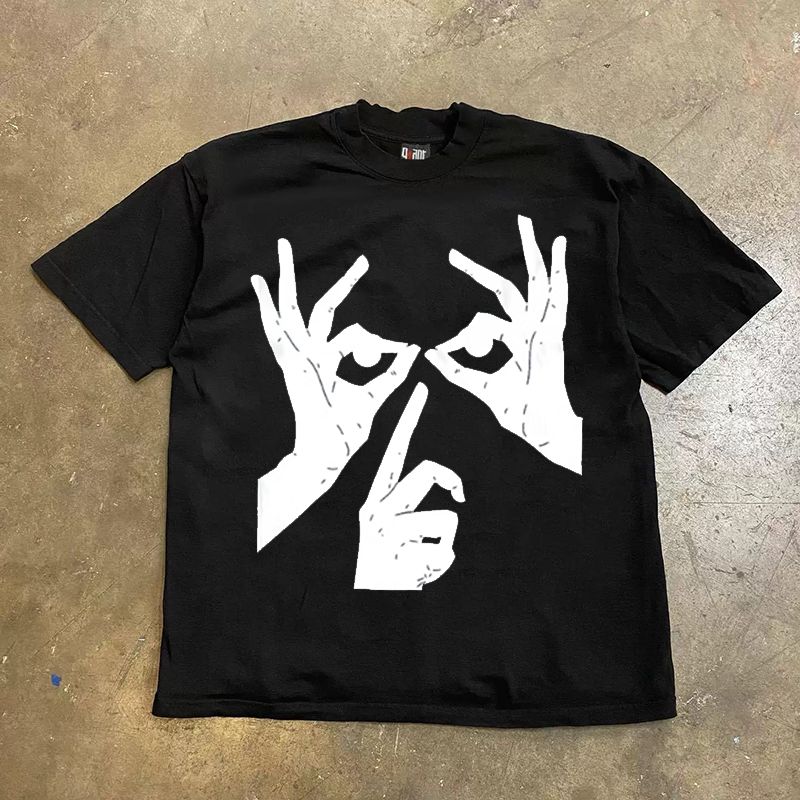 

Зарабатывайте деньги на благотворительность 3a260G Чистый хлопок двойная пряжа! Вверх, человек! Тяжелая футболка с коротким рукавом свободного кроя для пары, женская, мужская 3A [double yarn pure cotton 260g] Black M