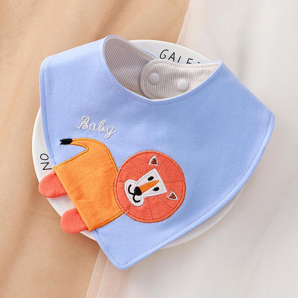 360° Rotating Waterproof Cotton Baby Bib for Ages 0-2