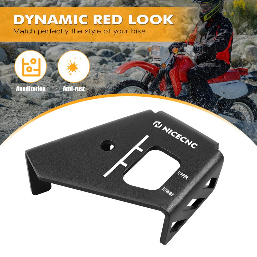 NICECNC For Honda 1993-2025 2024 XR650L XR 650L XR 650 L Motorcycle Rear Brake Reservoir Guard Cover Aluminum 2023 2022 2021