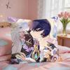 Wanderer Genshin Impact Cushion Cover Square Short Plush Pillow Case Living Room Sofa Home Decor Funda X
