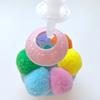 Interactive Tumbler Cat Toy with Feather Plush Balls Tumbler Cat Teaser Toy Self-Play Feather Teasing Wand for Indoor Cats Anxiety Boredom Relief