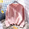3D Beaded Floral Women's Sweater Jacket - Spring 2024 Japanese College Style, Stylish, Age-Reducing Knitted Cardigan