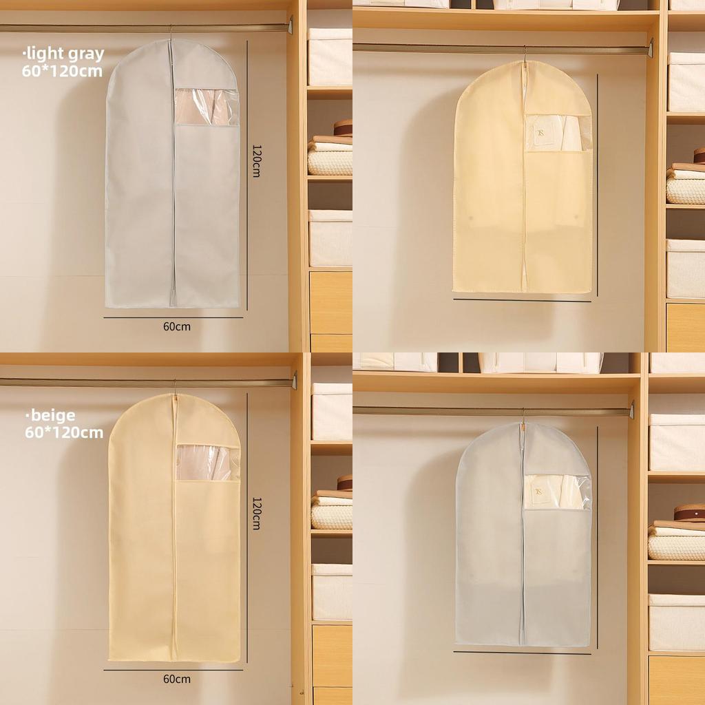 Modern Minimalist Clothing Dust Cover With Nonwoven Fabric For Bedroom Storage