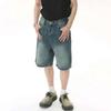 BeatStreet Summer Men's Casual Jeans Shorts Loose Mid High Waist Fashion Knee Lenght Denim Short Pants Vintage Male New Korean