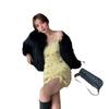 Autumn and winter new imitation mink hair splicing fox hair plush coat short thin imitation fur coat