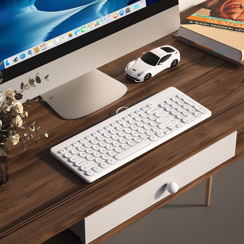 BOW Hangshi Wired Keyboard & Mouse Set for Girls with USB Connection