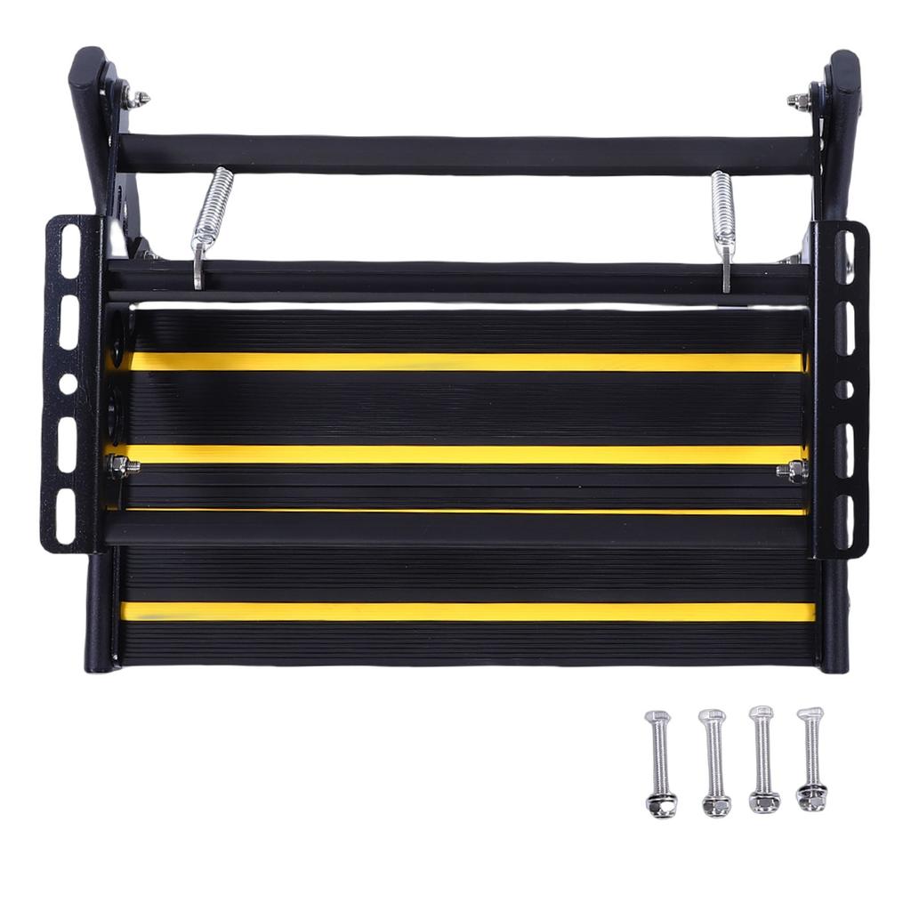 Manual Folding RV Step Single Ladder Anti Slip 440lbs Load Capacity Aluminum Alloy RV Entry Stair for Van Motorhome