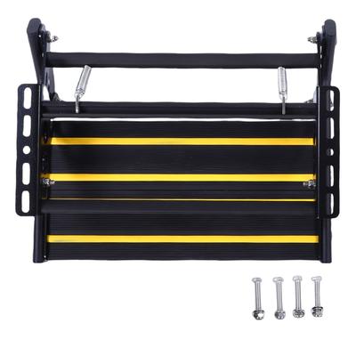 Manual Folding RV Step Single Ladder Anti Slip 440lbs Load Capacity Aluminum Alloy RV Entry Stair for Van Motorhome