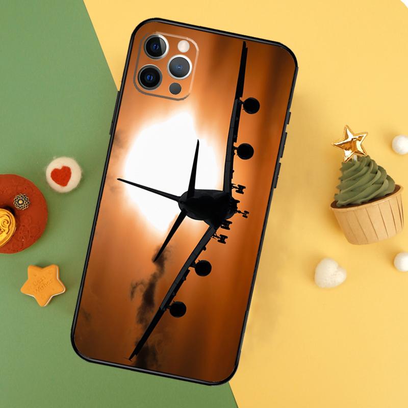 Airplane Plane Aircraft Phone Case For iPhone 17 17Air 16 15 14 13 11 12 Pro Max 12 13 Mini 16E Shockproof Cover