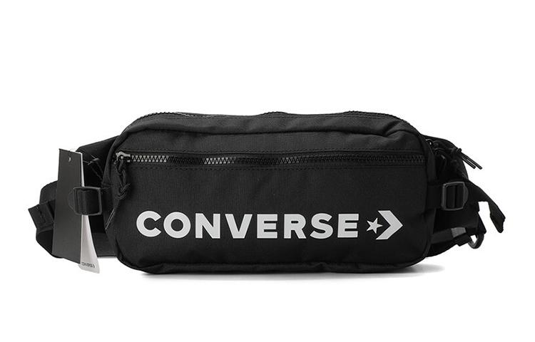 Converse Polyester One Shoulder Crossbody Fanny Pack Regular Unisex Black 10006946-001