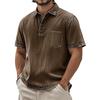 Men's Vintage Button Down Bowling Shirts Short Sleeve Summer Beach Shirt