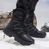 Mens High-top Winter Boots Retro Combat Boots Outdoor Boots Wear-resistant Snow Boots
