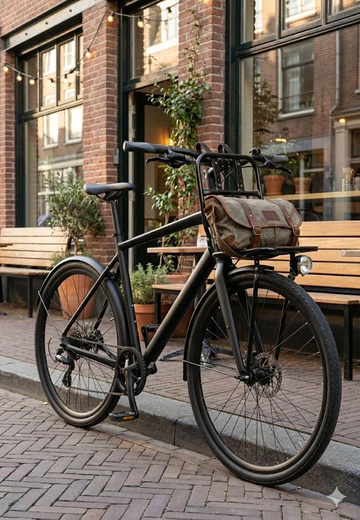 Steel Front Bike Rack Cargo Black Up To 15Kg Bike Rack