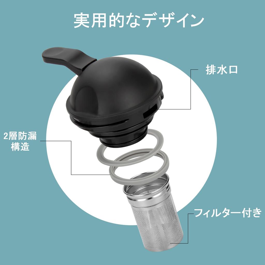 TYESO termohrnek termoska 1l stolní hrnec Vakuově izolovaný nerezový hrnec Čajová konvice na kávu Přenosný ohřev Izolační sítko za studena Včetně 1L