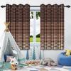 2Pcs Window Curtains Modern Style Simple Plaid Pattern Blackout Drapes Bedroom Living Room Drakening Thermal Insulation Curtain