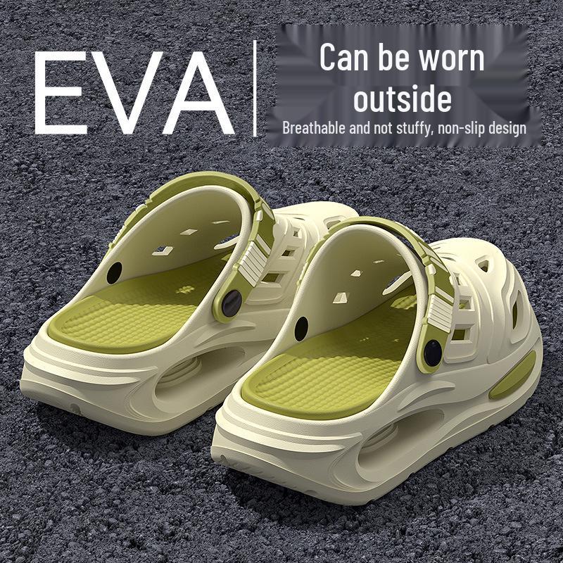 Herren Trendige 2025 Dicksohlige, Abriebfeste, Rutschfeste, Geruchsfreie Zwei-Wege Clogsandalen