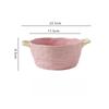 Double Ear Ceramic Soup Bowl Household Large Capacity Fruit Salad Bowl Instant Noodle Bowl