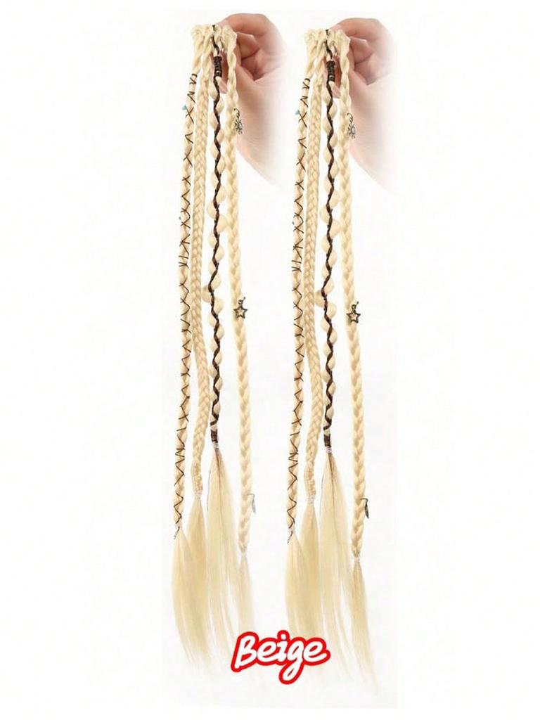 2Pcs Long Braid Hairpiece Clip In Hair Extensions