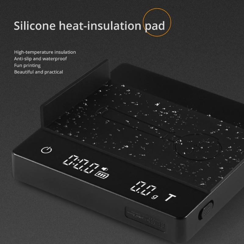 Portable Coffee Scale with Timer Accurate LED Display Rechargeable Espresso Digital Scale Accessories