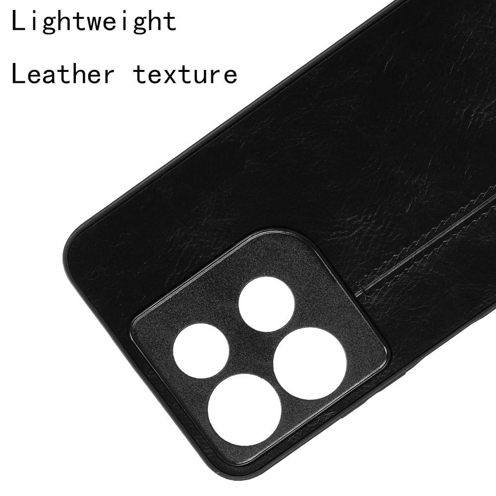 For Motorola Moto G15 Power 4G/G15 4G Case Cowhide Texture Leather+TPU+PC Phone Cover Stitching Line