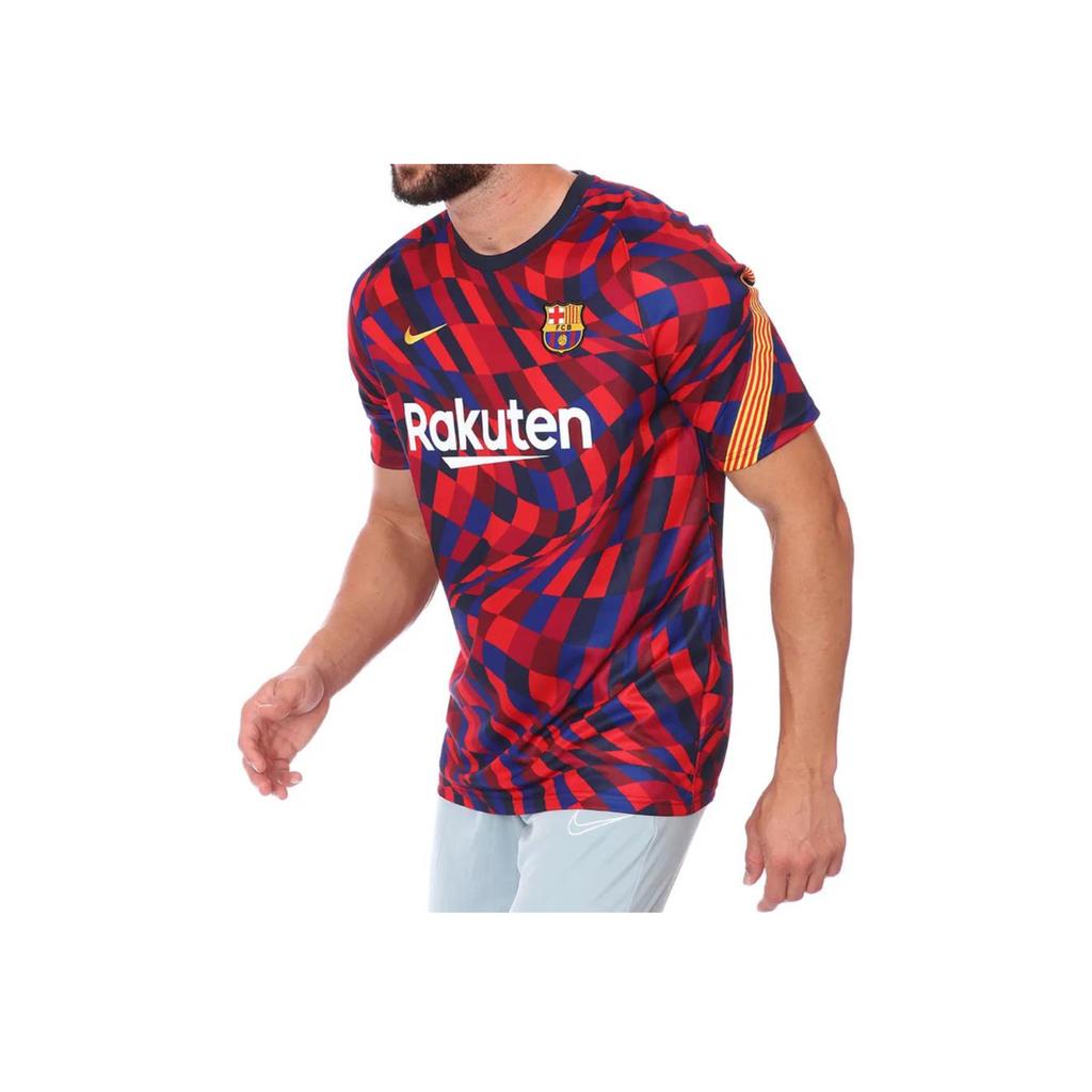 Nike FC Barcelona 20-21 Season Home Grid Short Sleeve Soccer Jersey Men Tops Multi CD5812-658