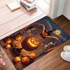 1pc Skull and Pumpkin Area Rug, Slip-Resistant, Easy-Clean, Stain-Resistant, Perfect for Cozy Living Rooms, Bedrooms, Kitchens, Offices, and