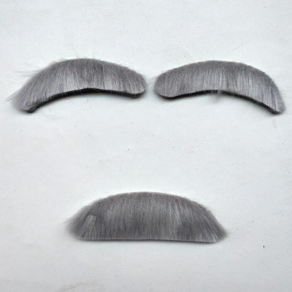 100 Days of School Old Man Costume Gray Wig Glasses Grandpa Cosplay Pipe Fake Eyebrow Beard Old Man Outfit Accessories