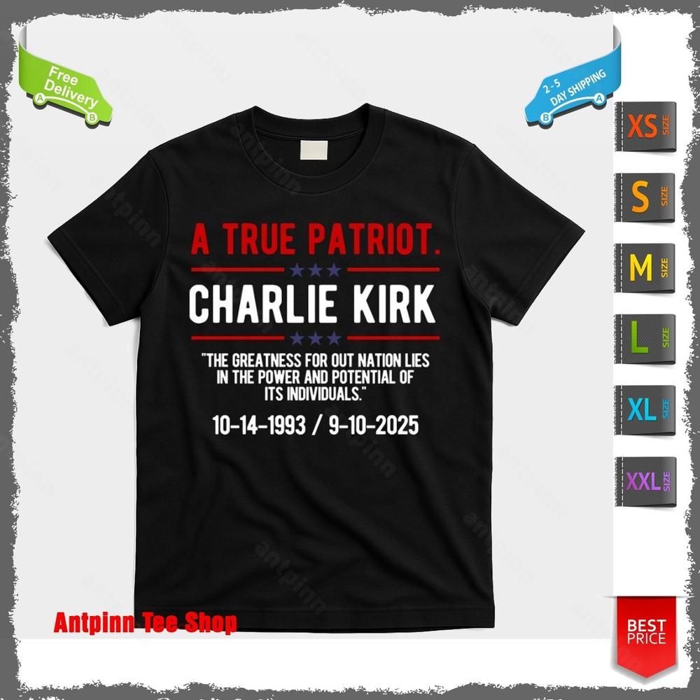 A True Patriot Charlie Kirk RIP T-Shirt Unisex Unisex T-Shirt M