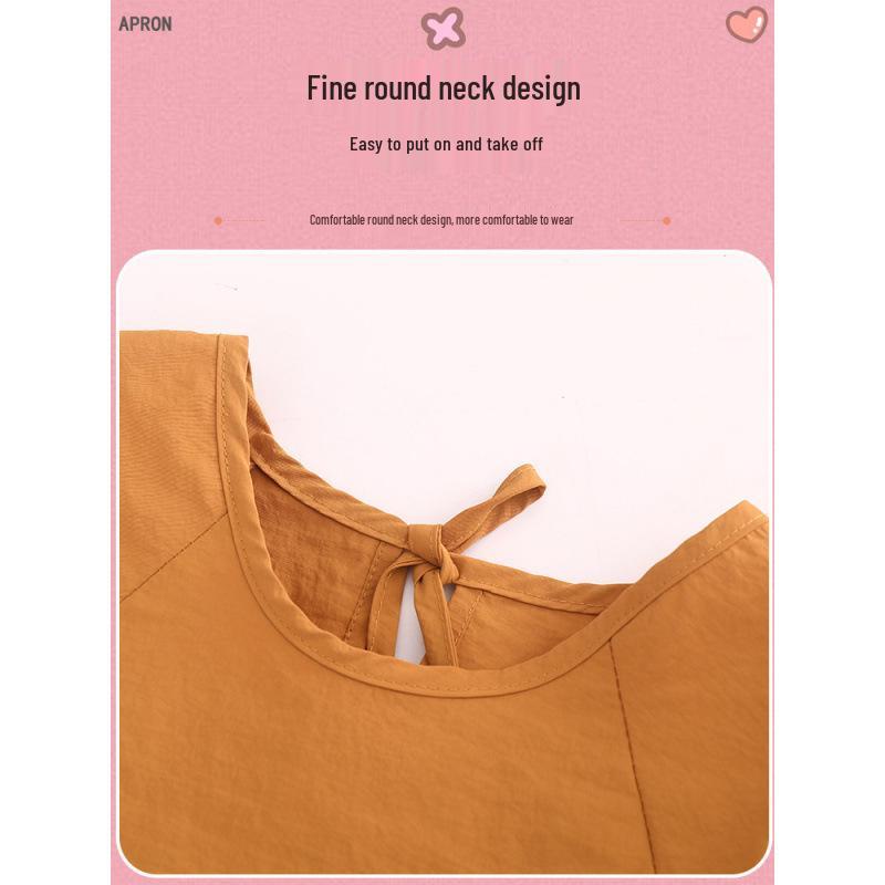 Children's Water-Resistant Long-Sleeve Apron for Meals and Art Activities