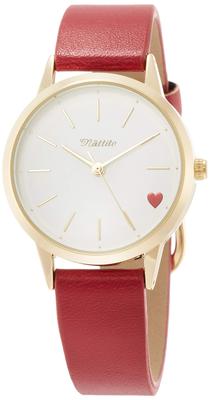 Fieldwork Corazon Analog Watch with Leather Red Strap, FSC136-4, Women's,