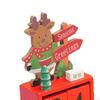 Christmas Wooden Calendar Gift Reusable Decoration Tabletop Ornament for