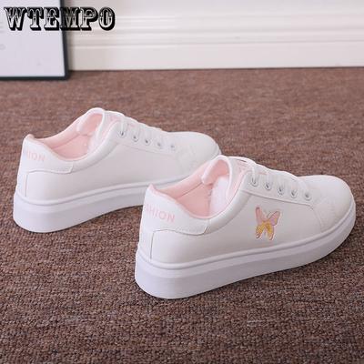 Embroidered Butterfly Small White Shoes Women's Autumn Korean Style Versatile Thin Board Shoes Female Flat Casual Sports Shoes